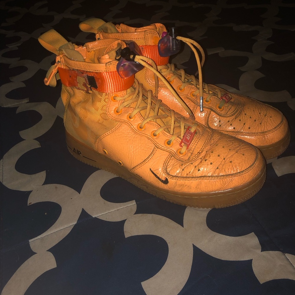 Nike Vibrant Orange Sneakers OBJ Airforce 1’s